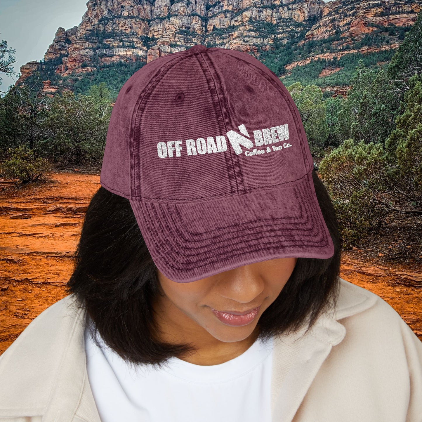 Off Road N Brew Vintage Embroidered Cap