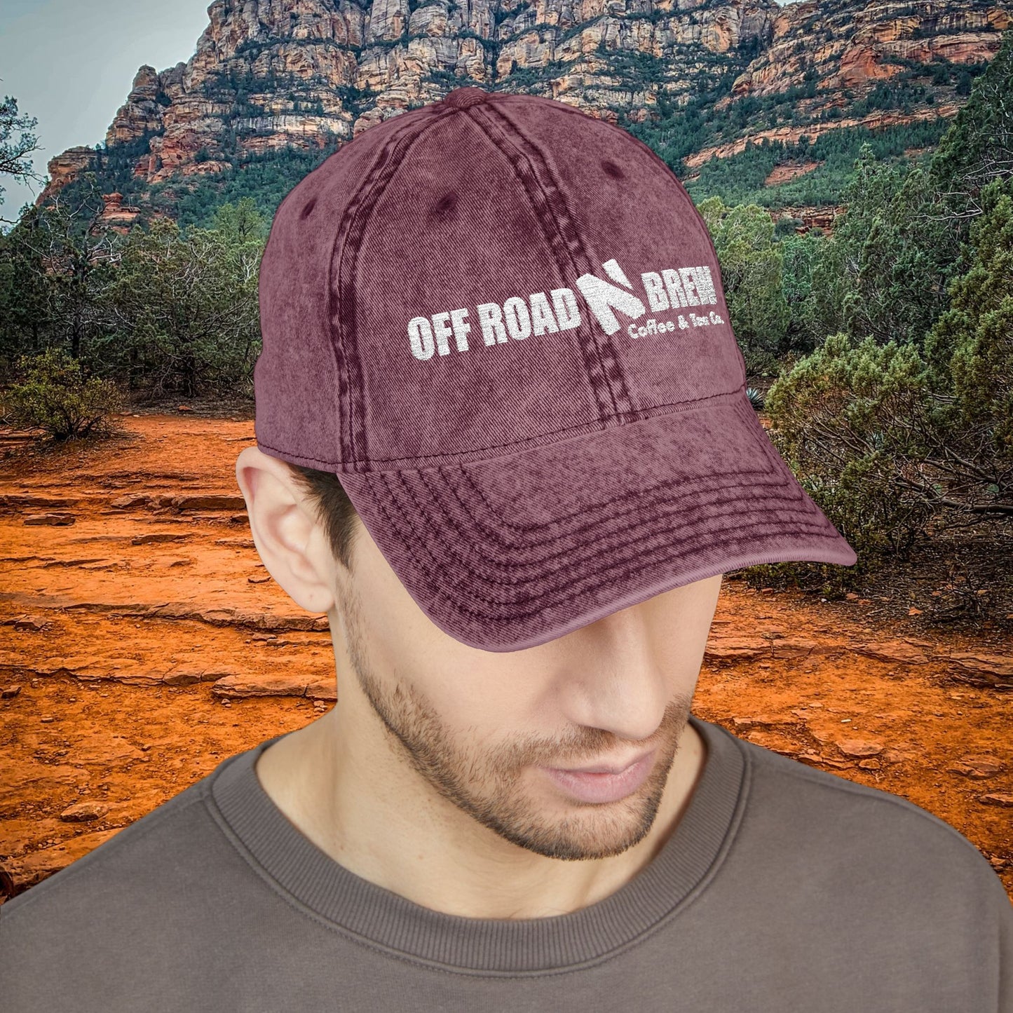 Off Road N Brew Vintage Embroidered Cap