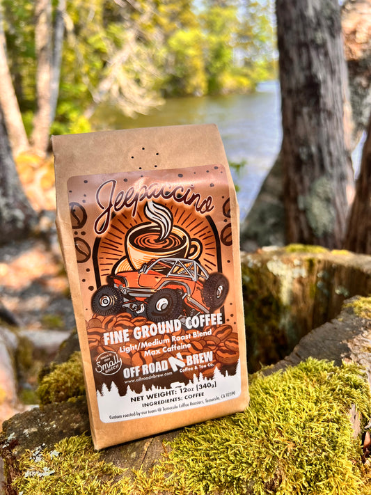 Jeepaccino Coffee - Light/Medium Roast, Max Caffeine Blend