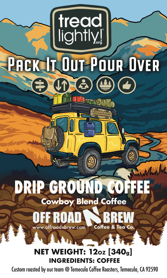Pack It Out Pour Over – Tread Lightly! Partnership Roast - Cowboy Blend